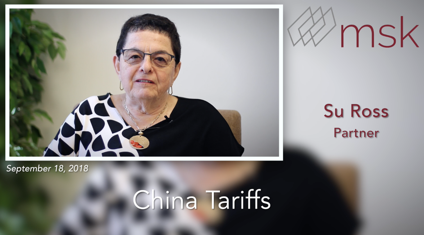 China Tariffs - List 3 Finalized and Taking Effect